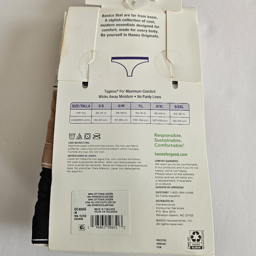 Nwt Hanes 6 Pack Thong Underwear Medium Red Black Gray White - Picture 3 of 3